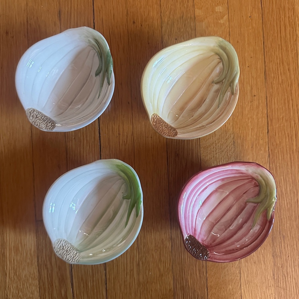 Jardin Portager Collection Set of 4 Williams Sonoma Onion Dipping Bowls